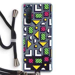 CaseCompany 8-bit N°4: Sony Xperia 5 II Transparant Hoesje met koord