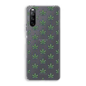 CaseCompany Weed: Sony Xperia 10 III Transparant Hoesje