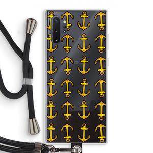 CaseCompany Musketon Anchor: Samsung Galaxy Note 10 Plus Transparant Hoesje met koord