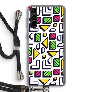 CaseCompany 8-bit N°4: Samsung Galaxy S21 Plus Transparant Hoesje met koord