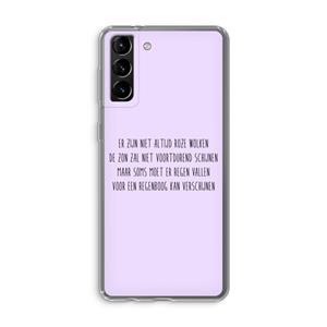 CaseCompany Regenboog: Samsung Galaxy S21 Plus Transparant Hoesje