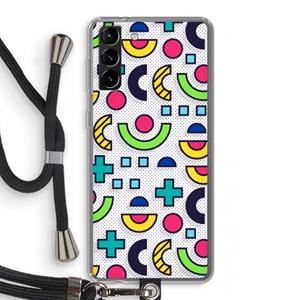 CaseCompany 8-bit N°6: Samsung Galaxy S21 Plus Transparant Hoesje met koord
