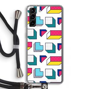 CaseCompany 8-bit N°7: Samsung Galaxy S21 Plus Transparant Hoesje met koord