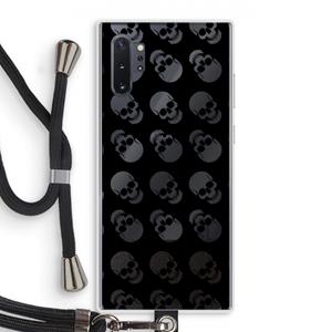CaseCompany Musketon Skulls: Samsung Galaxy Note 10 Plus Transparant Hoesje met koord