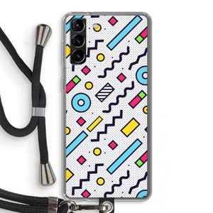 CaseCompany 8-bit N°8: Samsung Galaxy S21 Plus Transparant Hoesje met koord