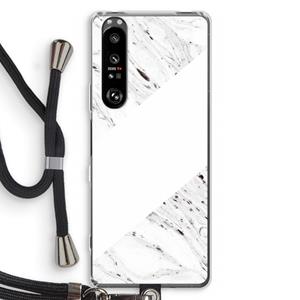 CaseCompany Biggest stripe: Sony Xperia 1 III Transparant Hoesje met koord