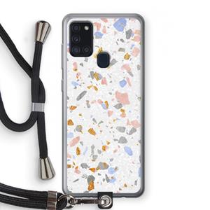 CaseCompany Terrazzo N°8: Samsung Galaxy A21s Transparant Hoesje met koord