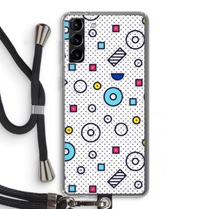 CaseCompany 8-bit N°9: Samsung Galaxy S21 Plus Transparant Hoesje met koord