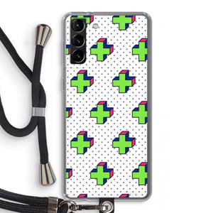 CaseCompany 8-bit N°10: Samsung Galaxy S21 Plus Transparant Hoesje met koord