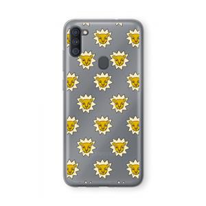 CaseCompany Leeuwenkoppen: Samsung Galaxy A11 Transparant Hoesje