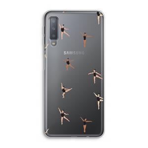CaseCompany Dancing #1: Samsung Galaxy A7 (2018) Transparant Hoesje