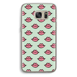 CaseCompany Lipjes: Samsung Galaxy S7 Transparant Hoesje