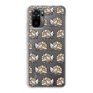 CaseCompany Slapende poes: Xiaomi Redmi Note 10 Pro Transparant Hoesje