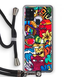 CaseCompany No Rules: Samsung Galaxy A21s Transparant Hoesje met koord