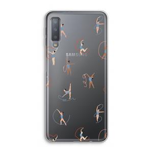 CaseCompany Dancing #3: Samsung Galaxy A7 (2018) Transparant Hoesje