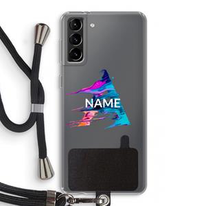 CaseCompany Abstract Spectrum: Samsung Galaxy S21 Plus Transparant Hoesje met koord