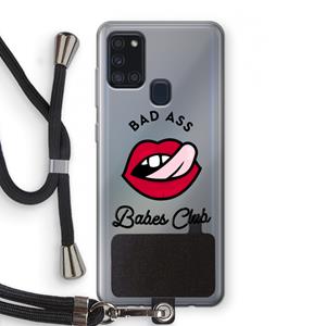 CaseCompany Badass Babes Club: Samsung Galaxy A21s Transparant Hoesje met koord