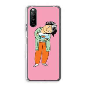 CaseCompany Visknuffel: Sony Xperia 10 III Transparant Hoesje