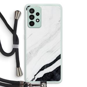 CaseCompany Elegante marmer: Samsung Galaxy A52s 5G Transparant Hoesje met koord