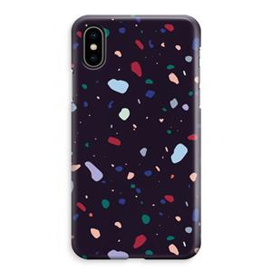 CaseCompany Dark Rounded Terrazzo: iPhone XS Max Volledig Geprint Hoesje