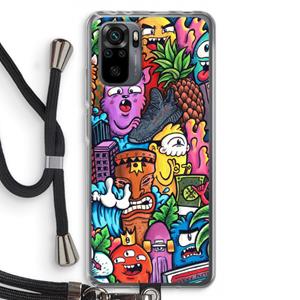 CaseCompany Vexx Mixtape: Xiaomi Redmi Note 10 Pro Transparant Hoesje met koord