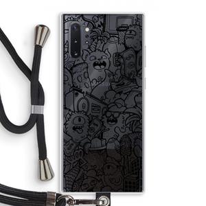 CaseCompany Vexx Black City : Samsung Galaxy Note 10 Plus Transparant Hoesje met koord