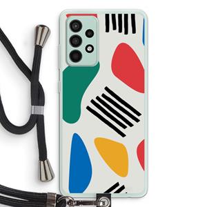 CaseCompany Illustratieve pop 1: Samsung Galaxy A52s 5G Transparant Hoesje met koord