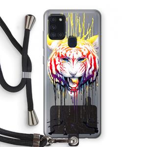CaseCompany Fading: Samsung Galaxy A21s Transparant Hoesje met koord