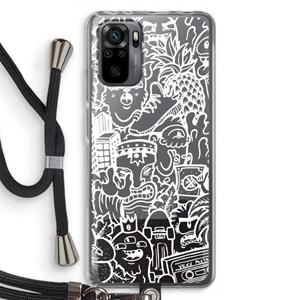 CaseCompany Vexx Mixtape #2: Xiaomi Redmi Note 10 Pro Transparant Hoesje met koord