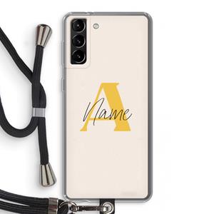 CaseCompany Amber Script: Samsung Galaxy S21 Plus Transparant Hoesje met koord