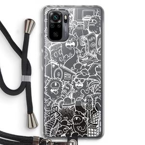 CaseCompany Vexx City #2: Xiaomi Redmi Note 10 Pro Transparant Hoesje met koord