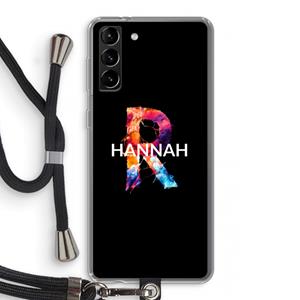 CaseCompany Abstract Spectrum: Samsung Galaxy S21 Plus Transparant Hoesje met koord