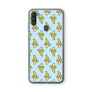 CaseCompany Bananas: Samsung Galaxy A11 Transparant Hoesje