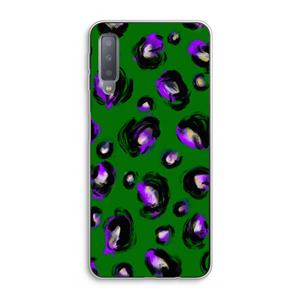 CaseCompany Green Cheetah: Samsung Galaxy A7 (2018) Transparant Hoesje
