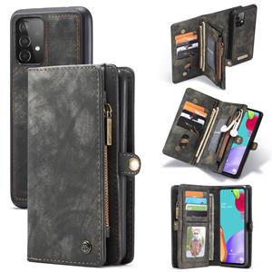 Caseme vintage 2 in 1 portemonnee hoes - Samsung Galaxy A52 / A52s - Zwart