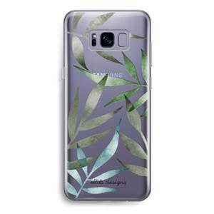 CaseCompany Tropical watercolor leaves: Samsung Galaxy S8 Transparant Hoesje