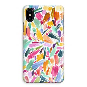 CaseCompany Watercolor Brushstrokes: iPhone XS Max Volledig Geprint Hoesje