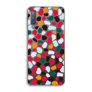 CaseCompany Colored Giraffe: Samsung Galaxy A7 (2018) Transparant Hoesje