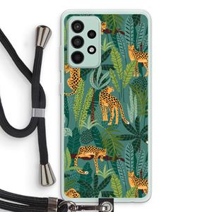 CaseCompany Luipaard 2: Samsung Galaxy A52s 5G Transparant Hoesje met koord