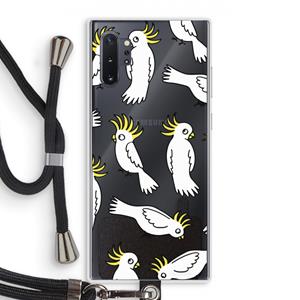 CaseCompany Papegaai: Samsung Galaxy Note 10 Plus Transparant Hoesje met koord
