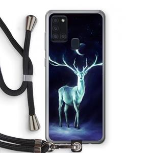 CaseCompany Nightbringer: Samsung Galaxy A21s Transparant Hoesje met koord