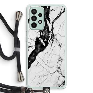CaseCompany Witte marmer 2: Samsung Galaxy A52s 5G Transparant Hoesje met koord