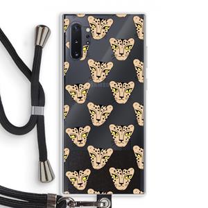 CaseCompany Tijger: Samsung Galaxy Note 10 Plus Transparant Hoesje met koord