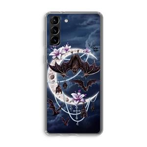 CaseCompany Vleermuizen Maan: Samsung Galaxy S21 Plus Transparant Hoesje