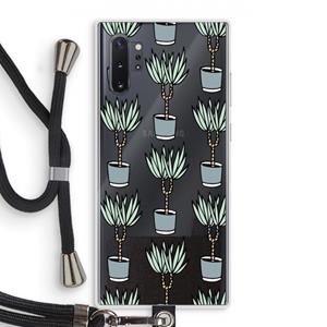 CaseCompany Boompje: Samsung Galaxy Note 10 Plus Transparant Hoesje met koord