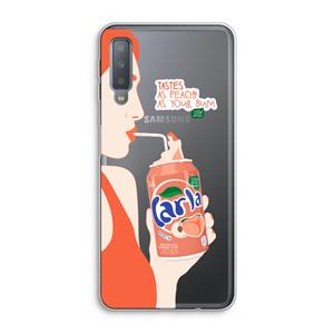 CaseCompany Peach please!: Samsung Galaxy A7 (2018) Transparant Hoesje