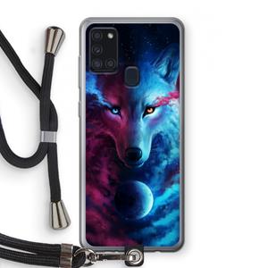 CaseCompany Where Light And Dark Meet: Samsung Galaxy A21s Transparant Hoesje met koord