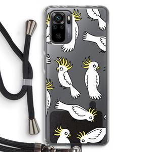 CaseCompany Papegaai: Xiaomi Redmi Note 10 Pro Transparant Hoesje met koord
