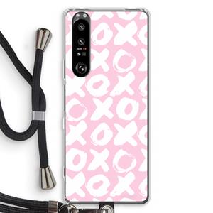 CaseCompany XOXO: Sony Xperia 1 III Transparant Hoesje met koord