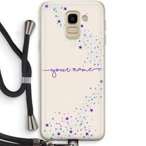 CaseCompany Sterren: Samsung Galaxy J6 (2018) Transparant Hoesje met koord